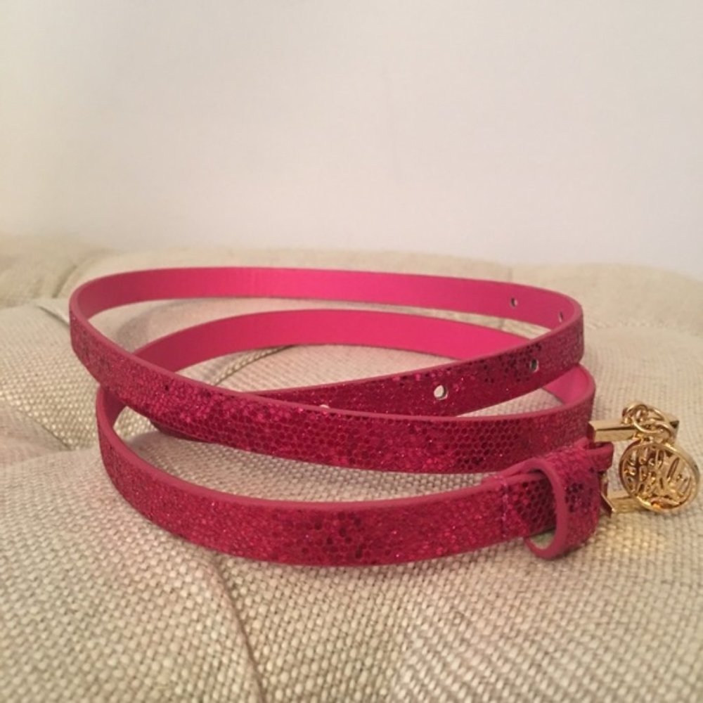 Hot Pink Glitter Belt by Lilly Pulitzer